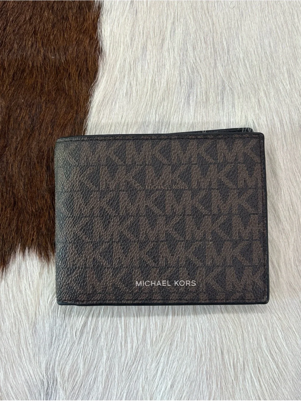 Michael Kors Cooper Bifold Wallet Monogram Jet Set Mens Brown